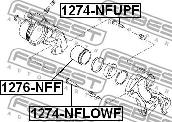 Febest 1274-NFUPF - Vadīkla, Bremžu suports www.autospares.lv