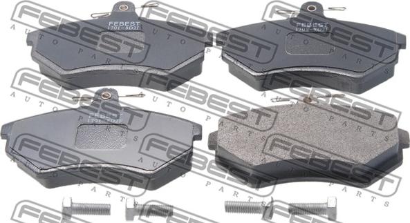 Febest 1701-8D2F - Тормозные колодки, дисковые, комплект www.autospares.lv