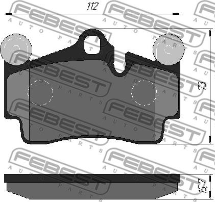 Febest 1701-Q7R - Bremžu uzliku kompl., Disku bremzes autospares.lv