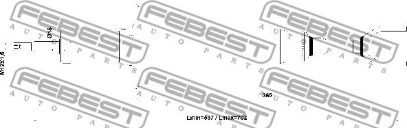 Febest 17110-004F - Amortizators www.autospares.lv