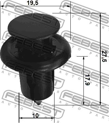 Febest 88570-043 - Aizspiednis, buferis www.autospares.lv