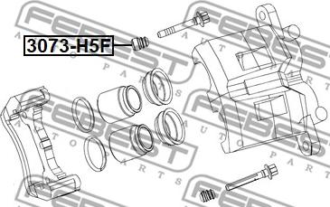 Febest 3073-H5F - Putekļusargs, Suportu vadīklas www.autospares.lv