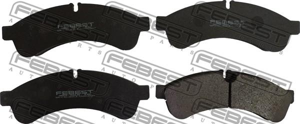 Febest 3801-DALR - Тормозные колодки, дисковые, комплект www.autospares.lv