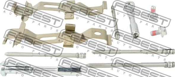 Febest 2903-001 - Piederumu komplekts, Disku bremžu uzlikas www.autospares.lv