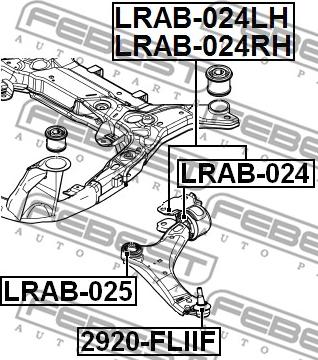 Febest LRAB-024 - Piekare, Šķērssvira www.autospares.lv