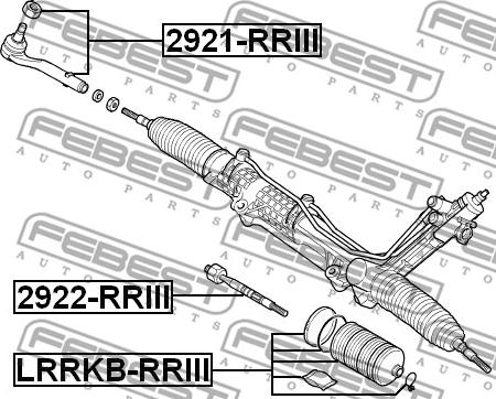 Febest 2922-RRIII - Aksiālais šarnīrs, Stūres šķērsstiepnis autospares.lv