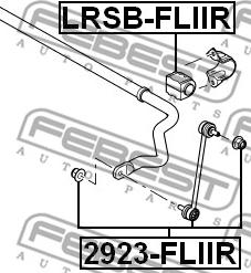 Febest 2923-FLIIR - Stiepnis / Atsaite, Stabilizators www.autospares.lv