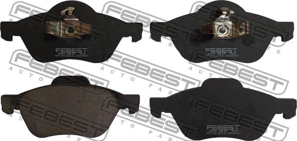 Febest 2401-MEGF - Тормозные колодки, дисковые, комплект www.autospares.lv