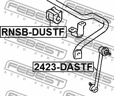 Febest 2423-DASTF - Stiepnis / Atsaite, Stabilizators www.autospares.lv