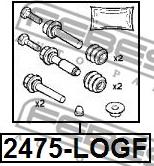 Febest 2475-LOGF - Virzītājčaulu komplekts, Bremžu suports www.autospares.lv