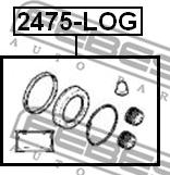 Febest 2475-LOG - Remkomplekts, Bremžu suports www.autospares.lv