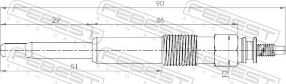 Febest 25642-006 - Kvēlsvece www.autospares.lv