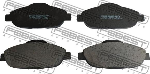 Febest 2501-308F - Bremžu uzliku kompl., Disku bremzes www.autospares.lv