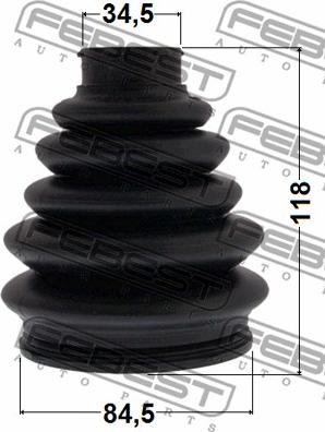 Febest 2517-C5 - Putekļusargs, Piedziņas vārpsta www.autospares.lv