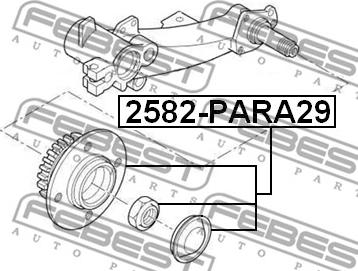 Febest 2582-PARA29 - Riteņa rumba www.autospares.lv