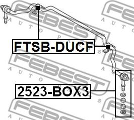 Febest 2523-BOX3 - Rod / Strut, stabiliser www.autospares.lv