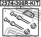 Febest 2574-308R-KIT - Vadīkla, Bremžu suports www.autospares.lv