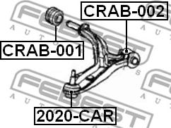 Febest CRAB-001 - Piekare, Šķērssvira www.autospares.lv