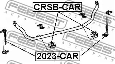 Febest 2023-CAR - Stiepnis / Atsaite, Stabilizators autospares.lv