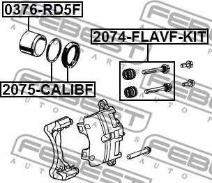 Febest 2074-FLAVF-KIT - Vadīkla, Bremžu suports www.autospares.lv