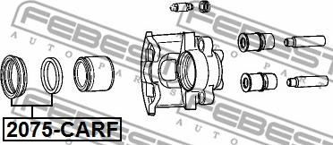 Febest 2075-CARF - Remkomplekts, Bremžu suports www.autospares.lv