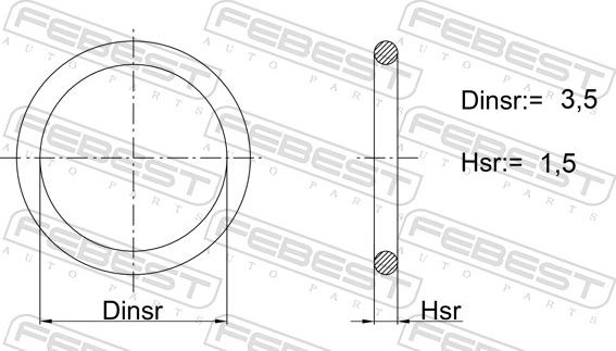 Febest 21400-002 - Blīve, Degvielas cauruļvads www.autospares.lv