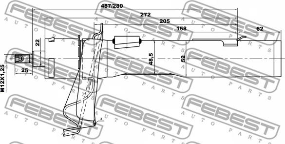 Febest 21665158FL - Amortizators www.autospares.lv