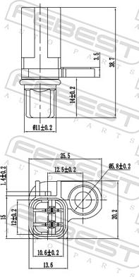 Febest 21606-009 - Devējs, Riteņu griešanās ātrums www.autospares.lv