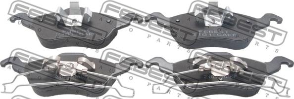 Febest 2101-CAKF - Bremžu uzliku kompl., Disku bremzes www.autospares.lv