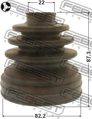 Febest 2115-TC7T - Пыльник, приводной вал www.autospares.lv