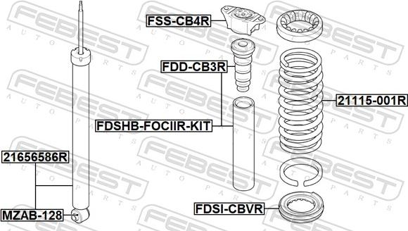 Febest 21115-001R - Balstiekārtas atspere www.autospares.lv