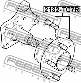 Febest 2182-TC7R - Riteņa rumba www.autospares.lv