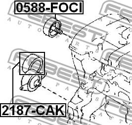 Febest 2187-CAK - Parazīt / Vadrullītis, Ķīļrievu siksna autospares.lv