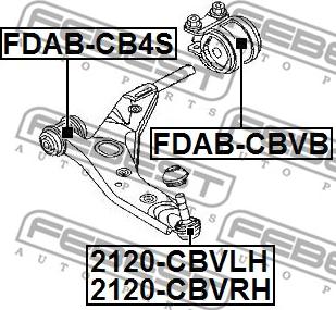 Febest 2120-CBVLH - Ball Joint www.autospares.lv