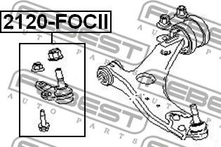 Febest 2120-FOCII - Balst / Virzošais šarnīrs autospares.lv