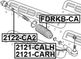 Febest 2121-CARH - Stūres šķērsstiepņa uzgalis autospares.lv