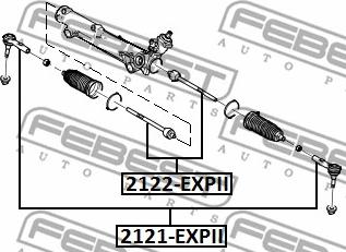 Febest 2121-EXPII - Stūres šķērsstiepņa uzgalis www.autospares.lv