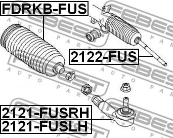 Febest 2121-FUSLH - Stūres šķērsstiepņa uzgalis www.autospares.lv