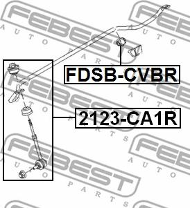 Febest 2123-CA1R - Stiepnis / Atsaite, Stabilizators www.autospares.lv