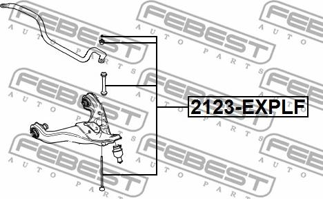 Febest 2123-EXPLF - Stiepnis / Atsaite, Stabilizators www.autospares.lv