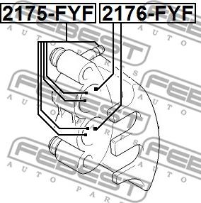 Febest 2175-FYF - Repair Kit, brake caliper www.autospares.lv