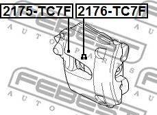 Febest 2176-TC7F - Piston, brake caliper www.autospares.lv