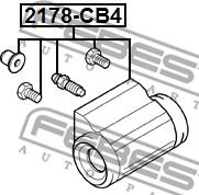 Febest 2178-CB4 - Riteņa bremžu cilindrs www.autospares.lv