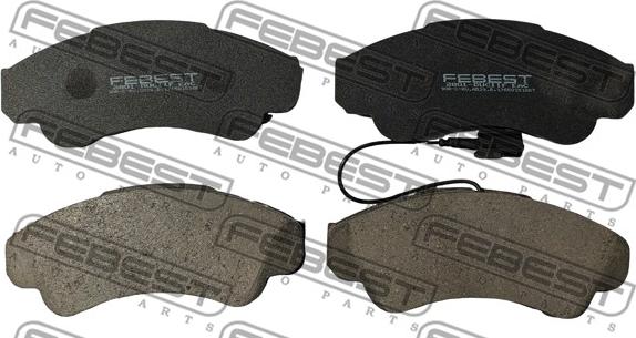 Febest 2801-DUCIIF - Тормозные колодки, дисковые, комплект www.autospares.lv