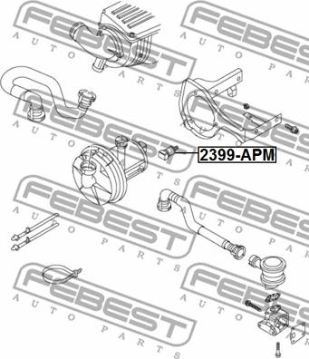 Febest 2399-APM - Piekare, Gaisa kompresors www.autospares.lv