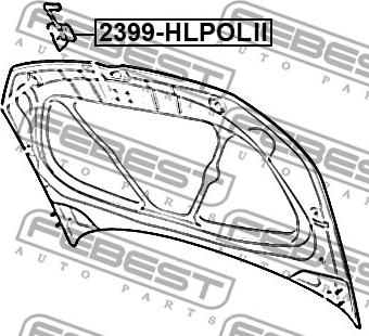 Febest 2399-HLPOLII - Motora pārsega slēdzene www.autospares.lv