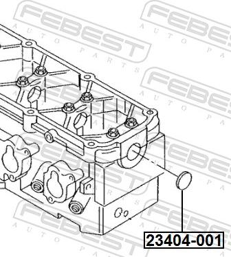 Febest 23404-001 - Korķis, Divplecu sviras ass-Montāžas urbums www.autospares.lv