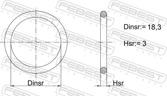 Febest 23400-005 - Blīve, Dzesēšanas šķidruma flancis www.autospares.lv