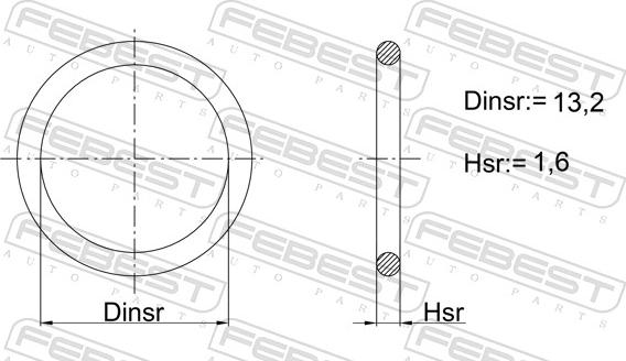 Febest 23400-007 - Blīve, Dzesēšanas šķidruma caurule www.autospares.lv