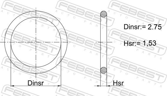 Febest 23400-011 - Blīve, Degvielas cauruļvads www.autospares.lv